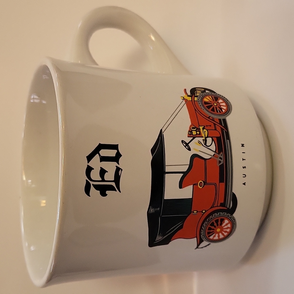 Papel Name Mug Ed Coffee Mug With Antique Red Austin Automobile